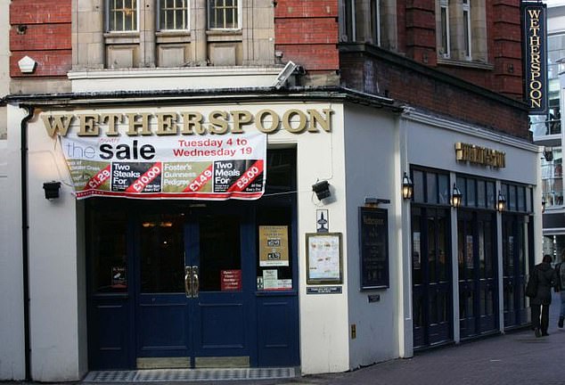 Ice and soda water contaminated with faeces have been detected at Wetherspoon branches