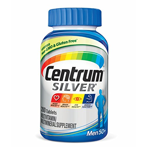 Centrum Silver Men (200 Count) Multivitamin/Multimineral Supplement Tablet, Vitamin D3, Age 50+