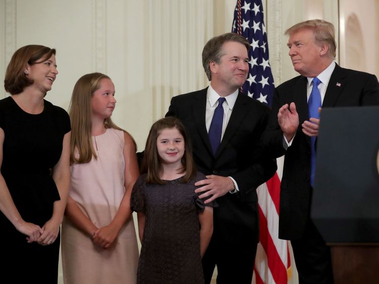 President Donald Trump introduces US Circuit Judge Brett M. Kavanaugh as his nominee to the United States Supreme Court
